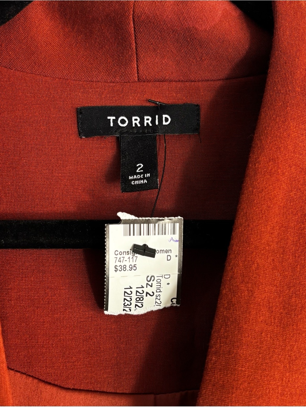 torrid Rust Single-Button Notched Blazer - Picture 3 of 3